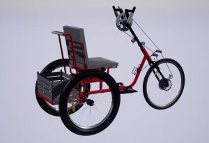 imagen 3D de la bicicleta para la ONG Kellesensa que fabrica Goierri Eskola